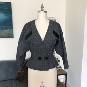 Vintage 1980s Cropped Peplum Top/Jacket